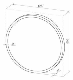 Зеркало с подсветкой Continent Infinity ЗЛП3017 с датчиком движения 60см
